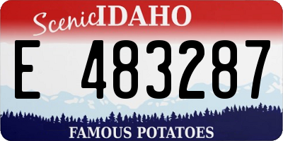 ID license plate E483287