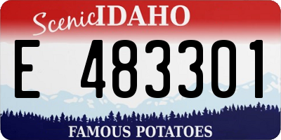 ID license plate E483301