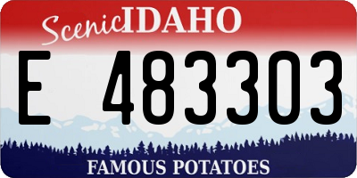 ID license plate E483303