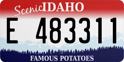 ID license plate E483311