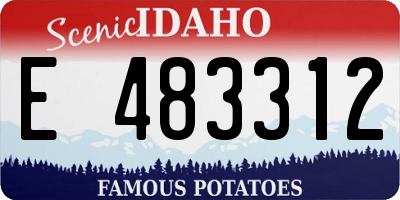 ID license plate E483312