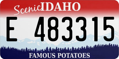 ID license plate E483315