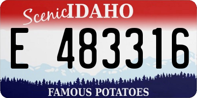 ID license plate E483316