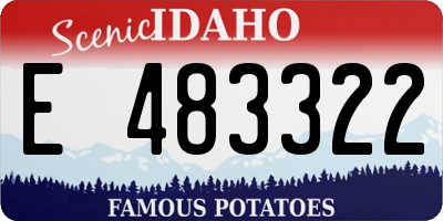 ID license plate E483322