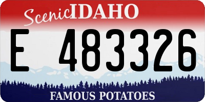 ID license plate E483326