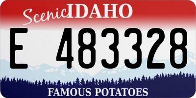 ID license plate E483328