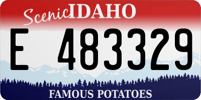 ID license plate E483329