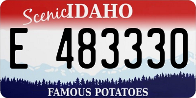 ID license plate E483330