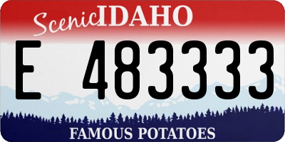 ID license plate E483333