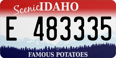 ID license plate E483335
