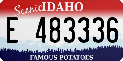 ID license plate E483336