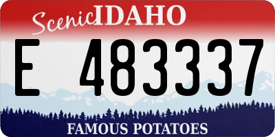 ID license plate E483337
