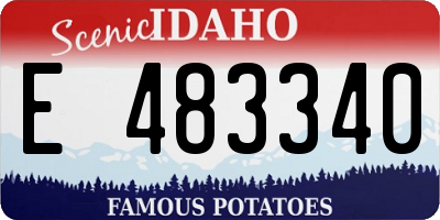 ID license plate E483340