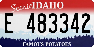 ID license plate E483342