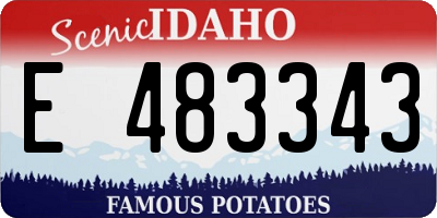 ID license plate E483343