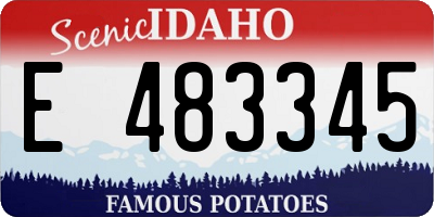 ID license plate E483345