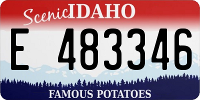 ID license plate E483346