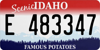 ID license plate E483347