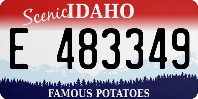 ID license plate E483349