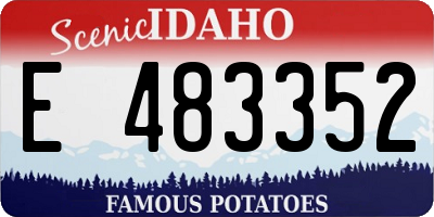 ID license plate E483352