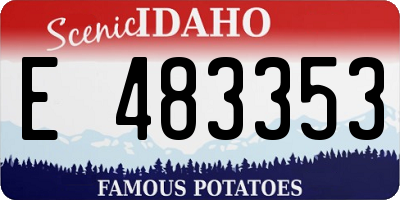 ID license plate E483353