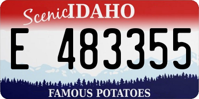 ID license plate E483355