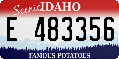 ID license plate E483356