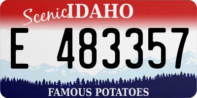 ID license plate E483357