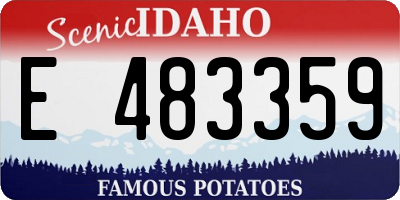 ID license plate E483359