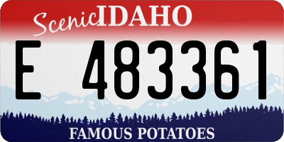 ID license plate E483361