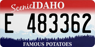 ID license plate E483362