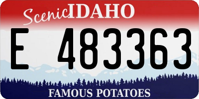ID license plate E483363