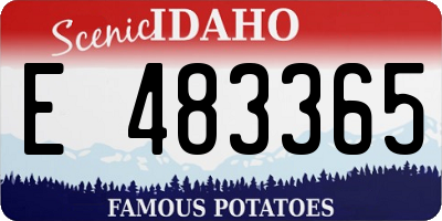 ID license plate E483365