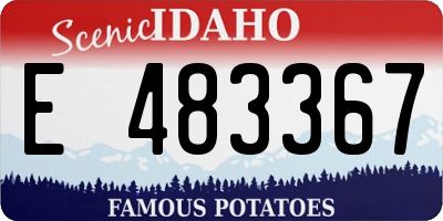 ID license plate E483367