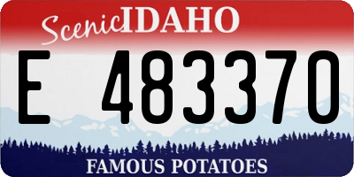 ID license plate E483370