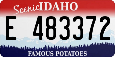 ID license plate E483372