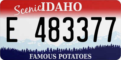 ID license plate E483377