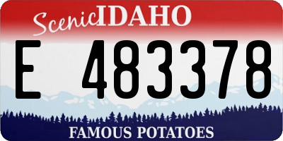 ID license plate E483378