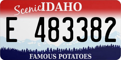 ID license plate E483382