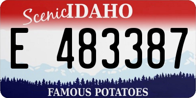 ID license plate E483387