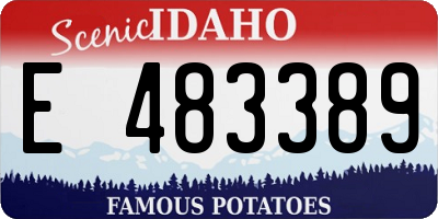 ID license plate E483389