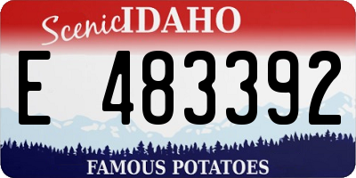ID license plate E483392