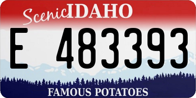 ID license plate E483393