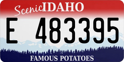 ID license plate E483395