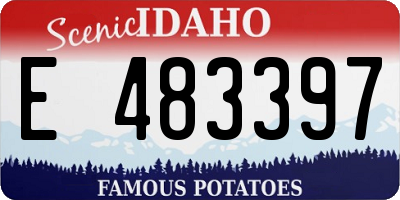ID license plate E483397