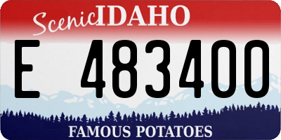ID license plate E483400