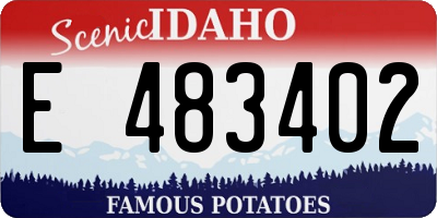 ID license plate E483402