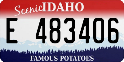 ID license plate E483406