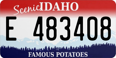 ID license plate E483408