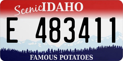 ID license plate E483411